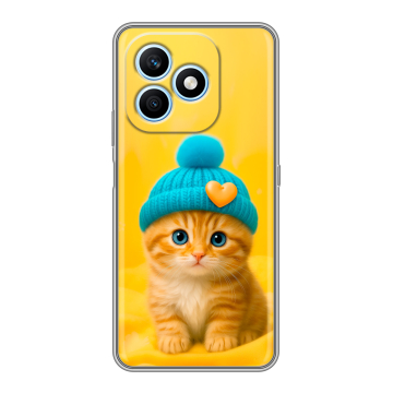 Силиконовый чехол на Honor X8d с принтом Котенок в шапке Силиконовый чехол на Honor X8d с принтом Котенок в шапке