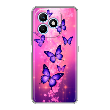 Силиконовый чехол на Honor X8d с принтом Бабочки Силиконовый чехол на Honor X8d с принтом Бабочки