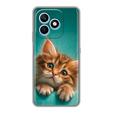 Силиконовый чехол на Honor X8d с принтом котенок Силиконовый чехол на Honor X8d с принтом котенок