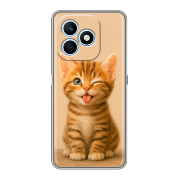 Силиконовый чехол на Honor X8d с принтом котенок Силиконовый чехол на Honor X8d с принтом котенок
