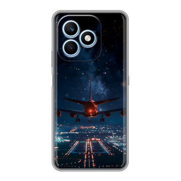 Силиконовый чехол на Honor X8d с принтом самолет Силиконовый чехол на Honor X8d с принтом самолет