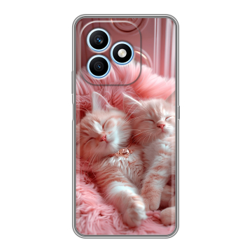 Силиконовый чехол на Honor X8d с принтом котята котики
