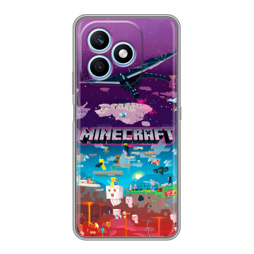Силиконовый чехол на Honor X8d с принтом Майнкрафт Minecraft Силиконовый чехол на Honor X8d с принтом Майнкрафт Minecraft