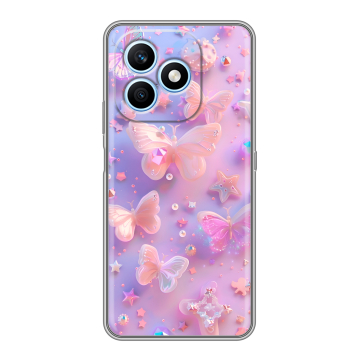 Силиконовый чехол на Honor X8d с принтом Бабочки Силиконовый чехол на Honor X8d с принтом Бабочки
