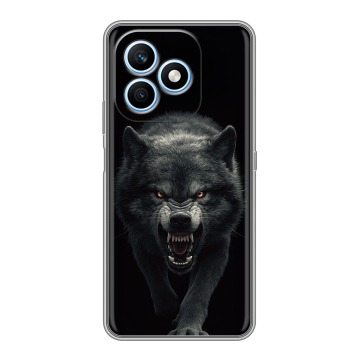 Силиконовый чехол на Honor X8d с принтом Волк Силиконовый чехол на Honor X8d с принтом Волк