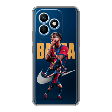 Силиконовый чехол на Honor X8d с принтом Барселона Barca Yamal Силиконовый чехол на Honor X8d с принтом Барселона Barca Yamal