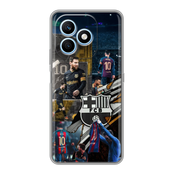 Силиконовый чехол на Honor X8d с принтом Messi Barcelona