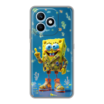 Силиконовый чехол на Honor X8d с принтом Спанч боб Спанчбоб Силиконовый чехол на Honor X8d с принтом Спанч боб Спанчбоб