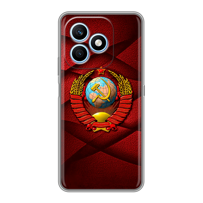 Силиконовый чехол на Honor X8d с принтом Герб СССР Силиконовый чехол на Honor X8d с принтом Герб СССР