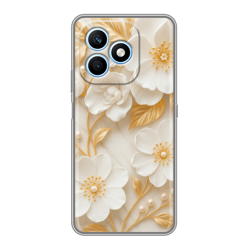 Силиконовый чехол на Honor X8d с принтом Цветы Силиконовый чехол на Honor X8d с принтом Цветы