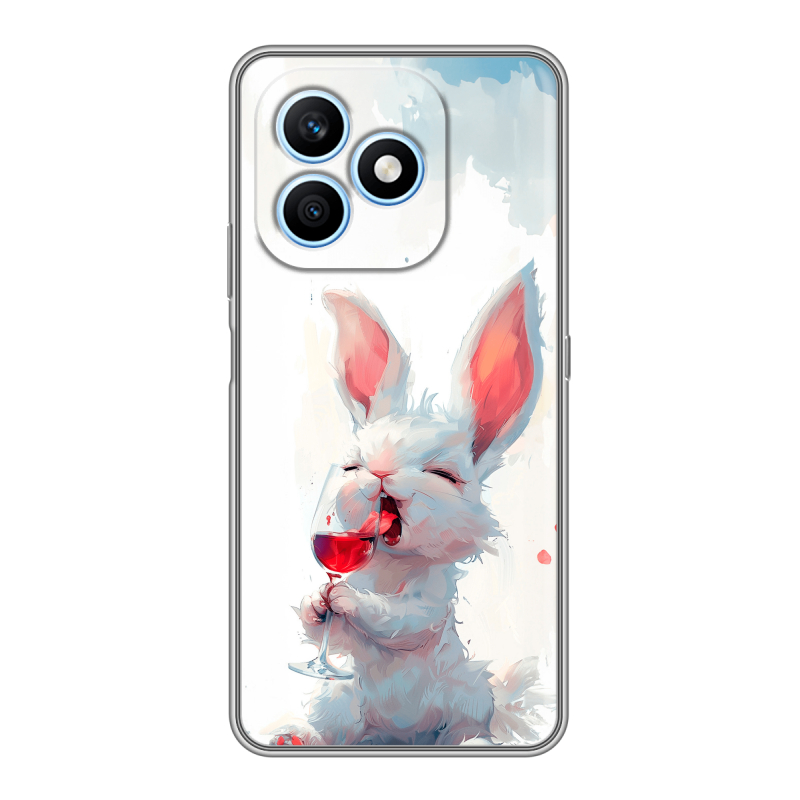 Силиконовый чехол на Honor X8d с принтом кролик зайчик Силиконовый чехол на Honor X8d с принтом кролик зайчик