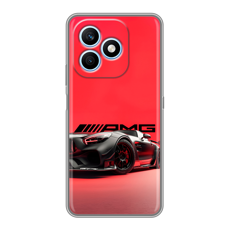Силиконовый чехол на Honor X8d с принтом Мерседес Mercedes AMG Силиконовый чехол на Honor X8d с принтом Мерседес Mercedes AMG