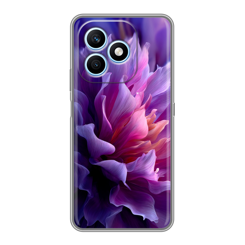 Силиконовый чехол на Honor X8d с принтом женский цветы Силиконовый чехол на Honor X8d с принтом женский цветы