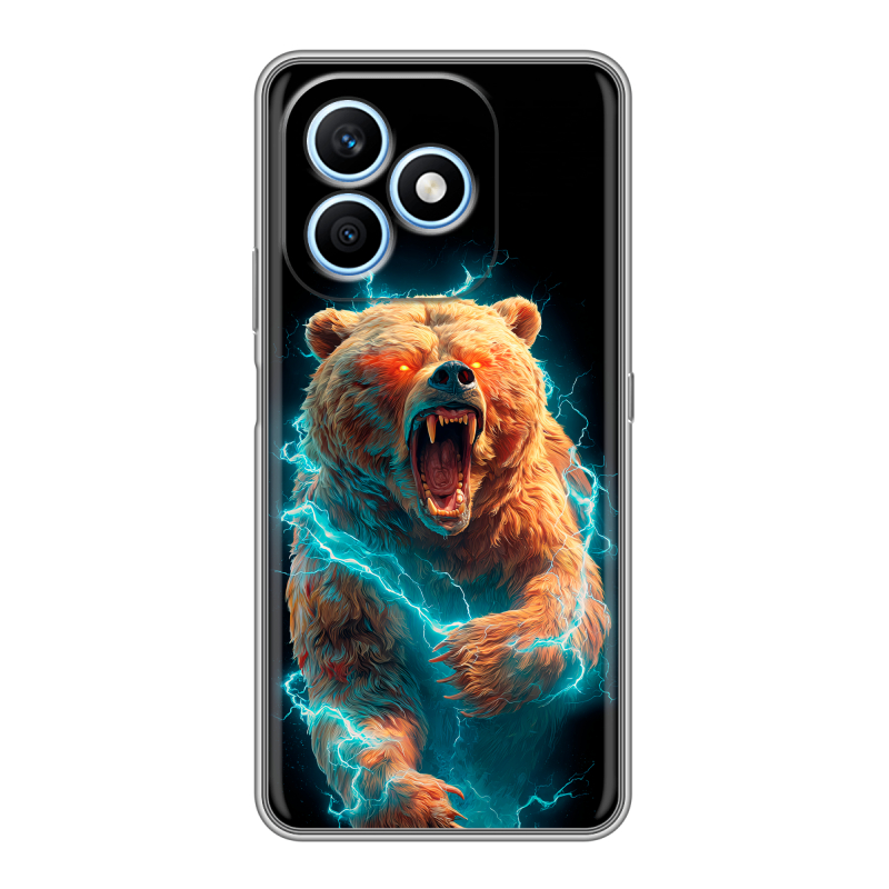 Силиконовый чехол на Honor X8d с принтом Медведь Силиконовый чехол на Honor X8d с принтом Медведь