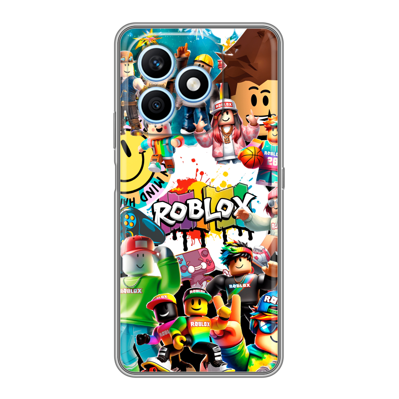 Силиконовый чехол на Honor X8d с принтом Roblox Роблокс Силиконовый чехол на Honor X8d с принтом Roblox Роблокс