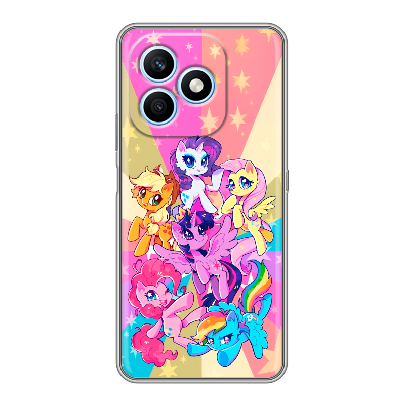 Силиконовый чехол на Honor X8d с принтом My little pony Дружба чудо Силиконовый чехол на Honor X8d с принтом My little pony Дружба чудо