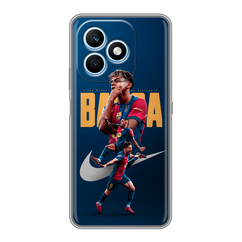 Силиконовый чехол на Honor X8d с принтом Барселона Barca Yamal Силиконовый чехол на Honor X8d с принтом Барселона Barca Yamal