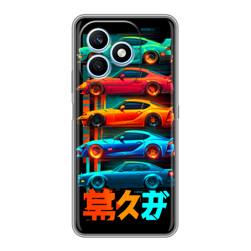 Силиконовый чехол на Honor X8d с принтом машины тачки Силиконовый чехол на Honor X8d с принтом машины тачки