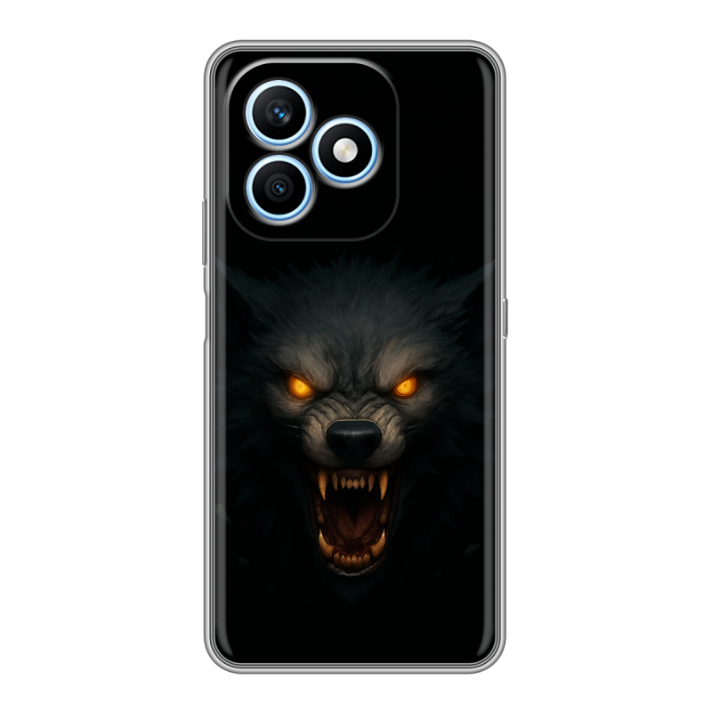 Силиконовый чехол на Honor X8d с принтом Волк Силиконовый чехол на Honor X8d с принтом Волк