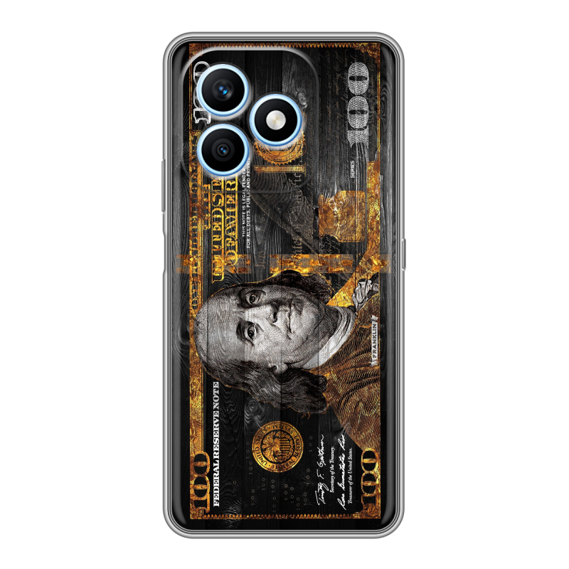 Силиконовый чехол на Honor X8d с принтом Доллар деньги Силиконовый чехол на Honor X8d с принтом Доллар деньги