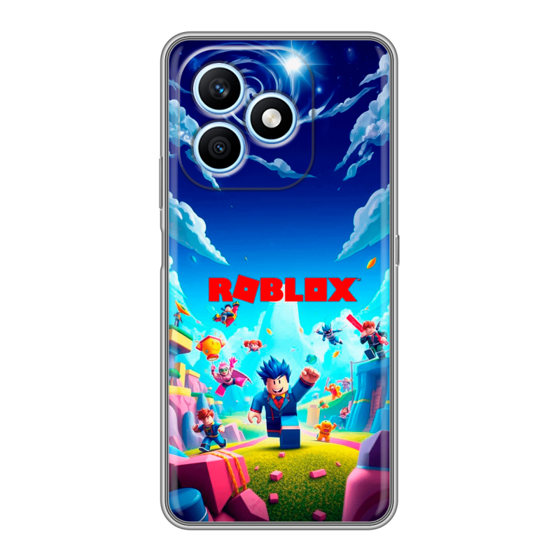Силиконовый чехол на Honor X8d с принтом Roblox Роблокс Силиконовый чехол на Honor X8d с принтом Roblox Роблокс