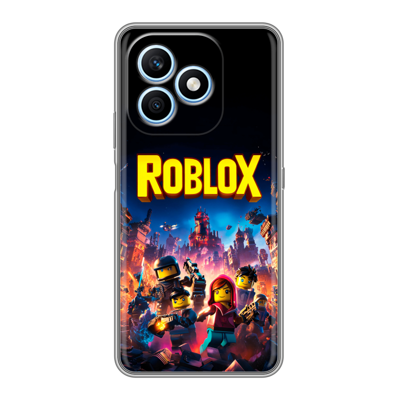 Силиконовый чехол на Honor X8d с принтом Roblox Роблокс Силиконовый чехол на Honor X8d с принтом Roblox Роблокс