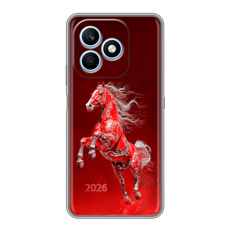 Силиконовый чехол на Honor X8d с принтом Новый год Силиконовый чехол на Honor X8d с принтом Новый год