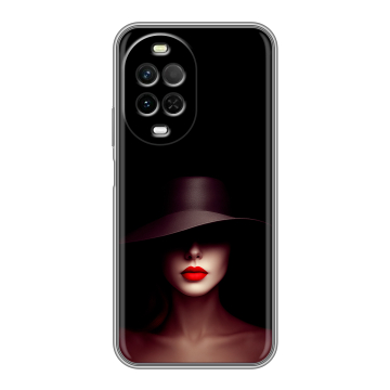 Силиконовый чехол на Huawei Nova 15 с принтом Девушка в шляпе Силиконовый чехол на Huawei Nova 15 с принтом Девушка в шляпе