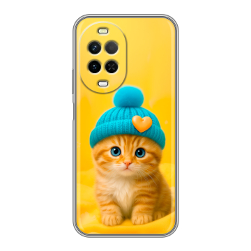 Силиконовый чехол на Huawei Nova 15 с принтом Котенок в шапке Силиконовый чехол на Huawei Nova 15 с принтом Котенок в шапке