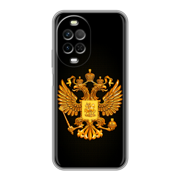 Силиконовый чехол на Huawei Nova 15 с принтом Герб России желтый Силиконовый чехол на Huawei Nova 15 с принтом Герб России желтый