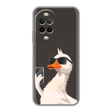 Силиконовый чехол на Huawei Nova 15 с принтом утка в очках Силиконовый чехол на Huawei Nova 15 с принтом утка в очках