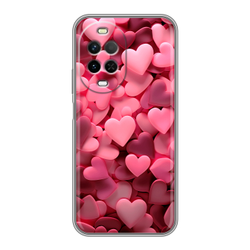 Силиконовый чехол на Huawei Nova 15 с принтом розовые сердечки Силиконовый чехол на Huawei Nova 15 с принтом розовые сердечки