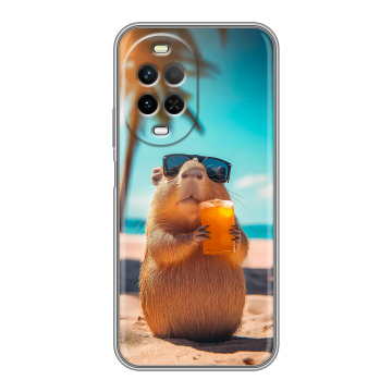 Силиконовый чехол на Huawei Nova 15 с принтом Капибара