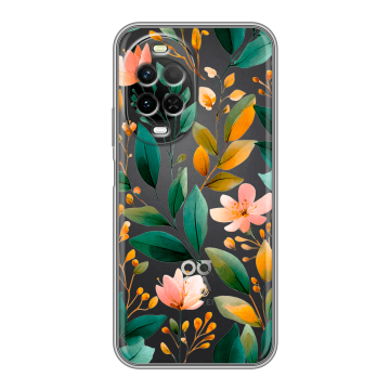 Силиконовый чехол на Huawei Nova 15 с принтом Цветы паттерн
