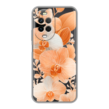 Силиконовый чехол на Huawei Nova 15 с принтом Бежевые цветы