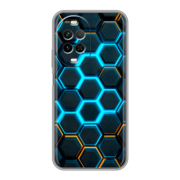 Силиконовый чехол на Huawei Nova 15 с принтом Неоновые соты