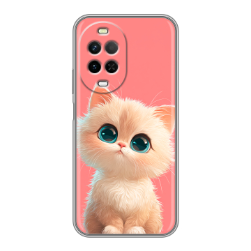 Силиконовый чехол на Huawei Nova 15 с принтом Розовый котенок