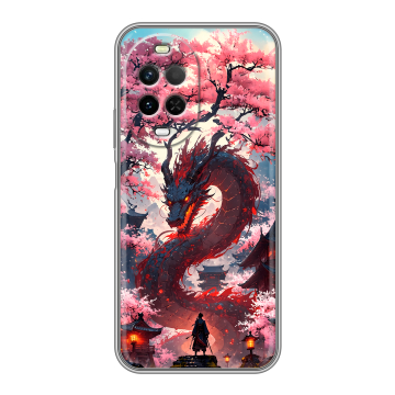 Силиконовый чехол на Huawei Nova 15 с принтом Дракон Японский Силиконовый чехол на Huawei Nova 15 с принтом Дракон Японский