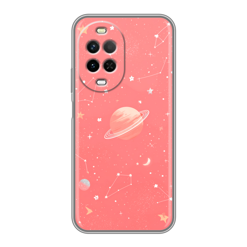 Силиконовый чехол на Huawei Nova 15 с принтом Розовый космос Силиконовый чехол на Huawei Nova 15 с принтом Розовый космос