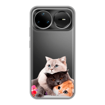 Силиконовый чехол на Huawei Nova 15 Pro с принтом Кошки Силиконовый чехол на Huawei Nova 15 Pro с принтом Кошки