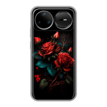 Силиконовый чехол на Huawei Nova 15 Pro с принтом Розы красные Силиконовый чехол на Huawei Nova 15 Pro с принтом Розы красные