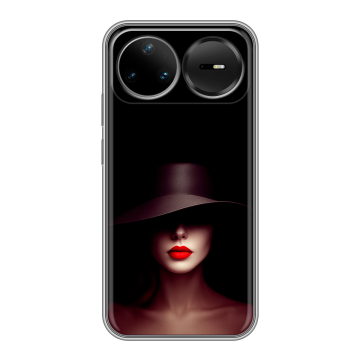 Силиконовый чехол на Huawei Nova 15 Pro с принтом Девушка в шляпе Силиконовый чехол на Huawei Nova 15 Pro с принтом Девушка в шляпе