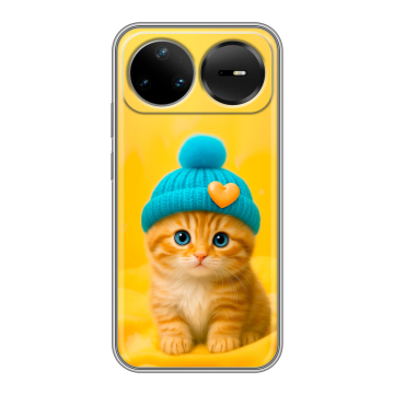 Силиконовый чехол на Huawei Nova 15 Pro с принтом Котенок в шапке Силиконовый чехол на Huawei Nova 15 Pro с принтом Котенок в шапке