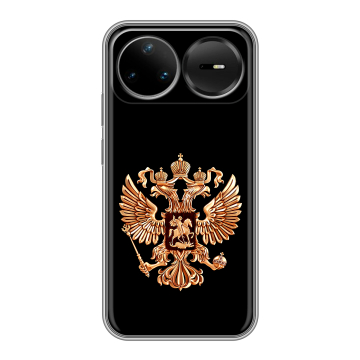 Силиконовый чехол на Huawei Nova 15 Pro с принтом Герб России золотой Силиконовый чехол на Huawei Nova 15 Pro с принтом Герб России золотой