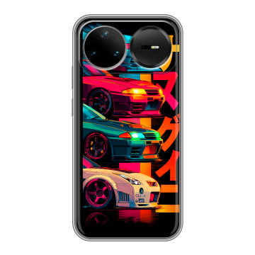 Силиконовый чехол на Huawei Nova 15 Pro с принтом Гоночные машины Силиконовый чехол на Huawei Nova 15 Pro с принтом Гоночные машины