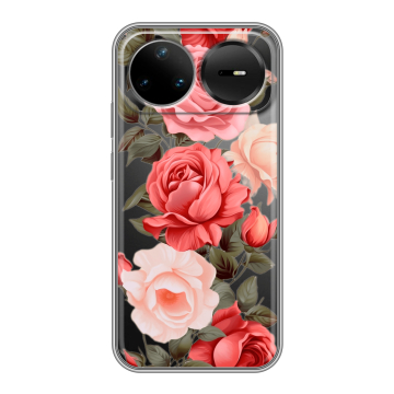 Силиконовый чехол на Huawei Nova 15 Pro с принтом Розы