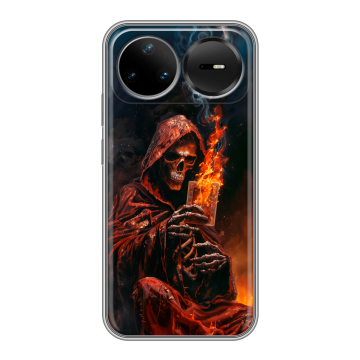 Силиконовый чехол на Huawei Nova 15 Pro с принтом Скелет и карты Силиконовый чехол на Huawei Nova 15 Pro с принтом Скелет и карты