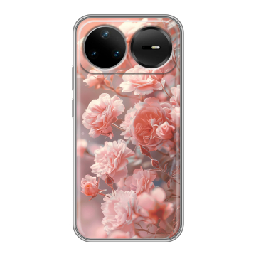 Силиконовый чехол на Huawei Nova 15 Pro с принтом Розовые розы Силиконовый чехол на Huawei Nova 15 Pro с принтом Розовые розы