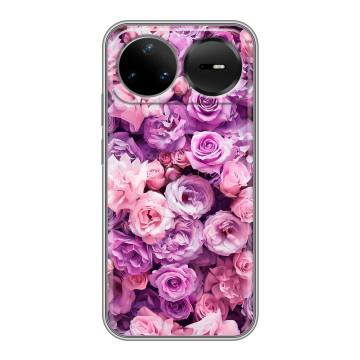 Силиконовый чехол на Huawei Nova 15 Pro с принтом лавандовые розы Силиконовый чехол на Huawei Nova 15 Pro с принтом лавандовые розы