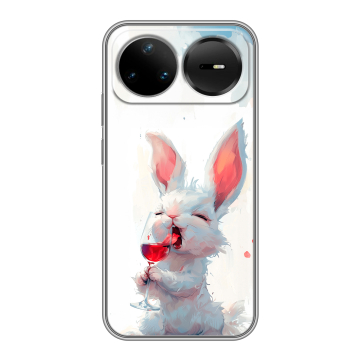 Силиконовый чехол на Huawei Nova 15 Pro с принтом кролик зайчик Силиконовый чехол на Huawei Nova 15 Pro с принтом кролик зайчик